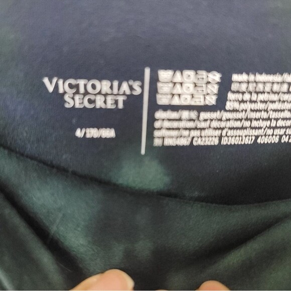 Victoria's Secret Green Tie Dyed athletic Leggings Side Pockets Womens Size Sm - Picture 3 of 13